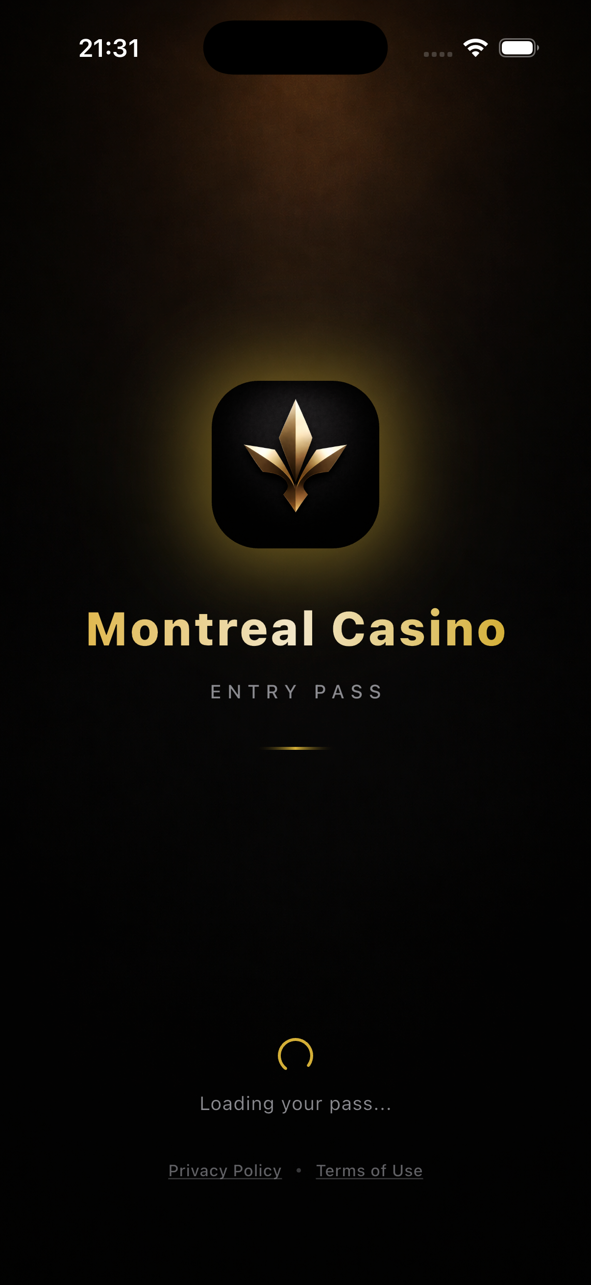 Montreal Casino Key Pass App Screenshot